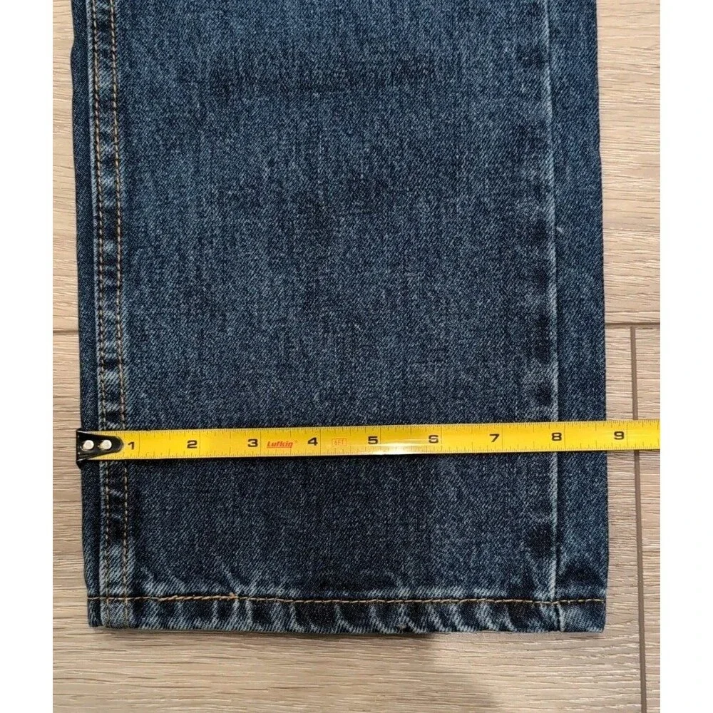 LEVI'S 505 MEN'S BLUE JEANS Straight  in Size 36 X 32 Dark Wash EUC
